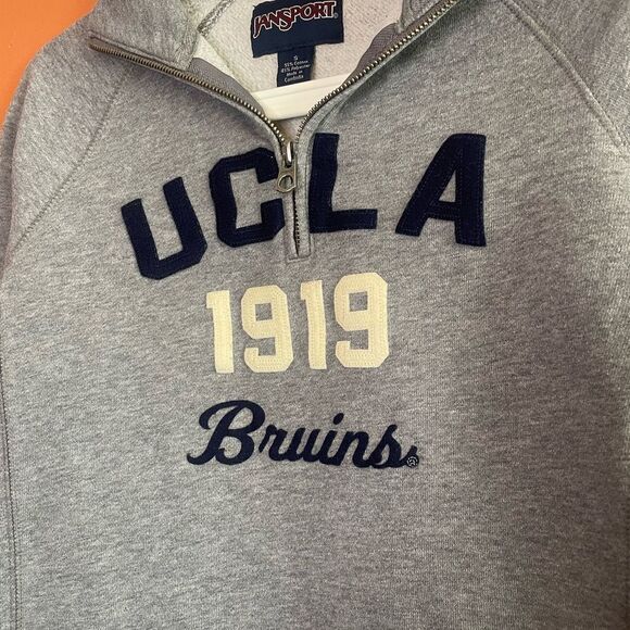 UCLA 1919 Bruins Quarter Zip Long Sleeve Sweater Womens Size S - Picture 2 of 4